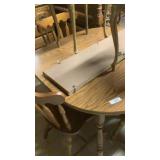 Dining room table four chairs  leaf