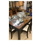 Dining room table with China cabinet six chairs