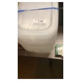 Plastic storage boxes