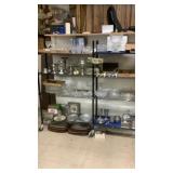 Items this rack, peweter,crystal,collectibles see