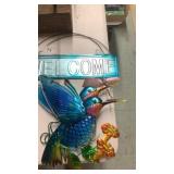 Welcome metal wall art