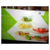 24 PC Glass Containers with lids