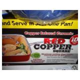 Red copper 10" Square Pan with Fry Basket