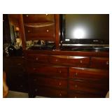 Dresser with Mirror and Night Stand