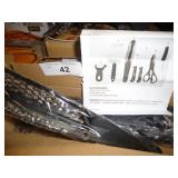 7 pc kitchen knife and pealer set