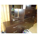Dresser  Mirror 2 Night Stands Arm War