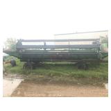 John Deere 220 Bean platform with trailer