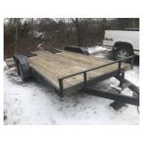 H & H Car Trailer w Ramps