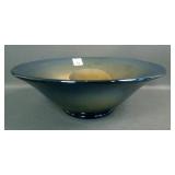 Diamond Cobalt Blue/ Clear Lustre Flared Bowl