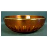 Imperial Dark Pink/MG Oval Carved Round Bowl