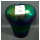 Imperial Pearl Amethyst Cupped Art Glass Vase