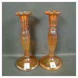 2 Fenton Grecian Gold # 232 Single Candlestick