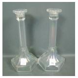 2 Imp. Iris ice # 6009 Chesterfield Candlesticks