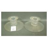 2 Fenton Persian Pearl # 314 Squatty Candlesticks