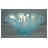 Fenton Aquamarine # 857 Mellon Rib Center Bowl