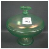 Fent. Floren. Green # 743 Button Finial Puff Box