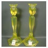 2 Fenton Topaz # 349 Colonial Candlesticks
