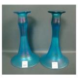 2 Diamond Blue Mae West Candlesticks