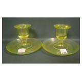 Fenton Topaz # # 315 Squatty Candlesticks