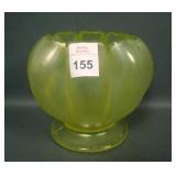 Fenton Topaz # 847 Sm Mellon rib Rose Bowl