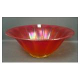Imperial Red # 656 Interior Optic Paneled  Bowl