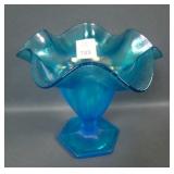 Fenton Celeste Blue # 574 Flared Ruffled Vase