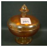 Fenton Grecian Gold # 57 Covered Puff Box