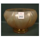 Fent. Velva Rose # 857 Mellon Rib Cupped Rose Bowl