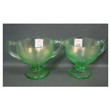 Fent Florent Green # 3 Melon Rib Sugar & Creamer