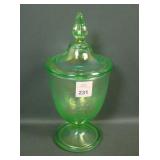 Fent Florentine Green # Engraved 3/4 LB Candy Jar