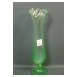 Fenton Florentine Green # 574 Ftd Swung Vase