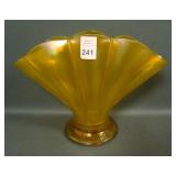 Fenton Tangerine # 847 Mellon Rib Fan Vase