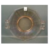 Imperial Pink # 7257 Open Handled Cake Plate