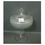 Lancaster Iris Ice Ftd Covered Compote