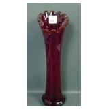 Co Op? Ruby Red/Opal Tips Paneled Vase