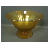 U.S. Glass Amber Optic Ray Compote