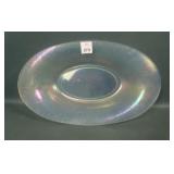 U.S. Glass Crystal/White Oval Bread Tray