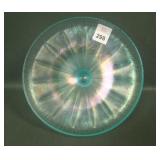 Fenton Aquamarine # 643 Ftd Wide Panel Salver