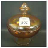 Fenton Grecian Gold # 57 Nipple Finial Puff Box