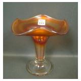Fent. Grecian Gold # 400 4 Ruffled Square Top Vase