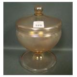 Fenton Velva Rose # 643 Paneled Covered Bon Bon