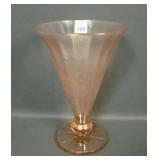 Fenton Velva Rose # 562 Interior Rib Optic Vase