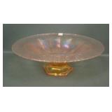 Fenton Velva Rose # 550 12 Paneled Wide Ftd Bowl