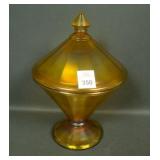 Fent. Tangerine # 736 Interior Rib Optic Candy Jar