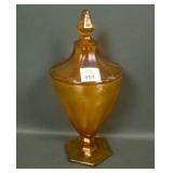 Fenton Tangerine # 835 1/2 Lb Candy Jar