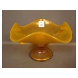 Fenton Tangerine # 1533A  Dolphin Square Compote