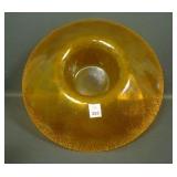 Fenton Tangerine # 1502 Diamond Optic Console Bowl