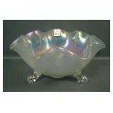 Fenton Persian Pearl # 603 Ftd Ruffled Fruit Bowl
