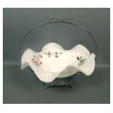 Consolid. White Floral Decor Brides Bowl & Frame