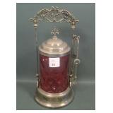 Fenton Cranberry IVT Pickle Castor